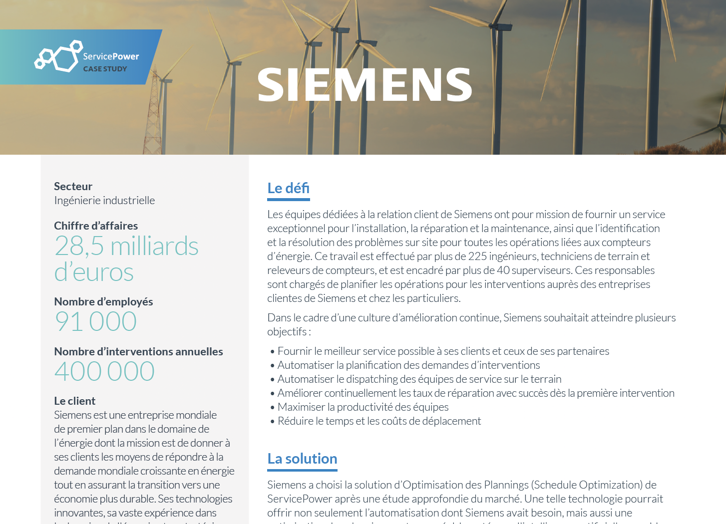 Siemens améliore la productivité de ses équipes et la satisfaction de ses clients
